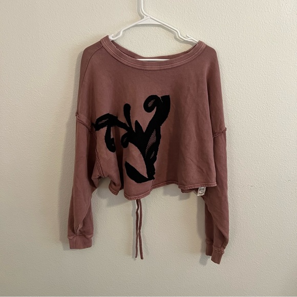 Free People Bae Pullover Dropped Shoulder Summer Sparrow Oversized Top - Picture 3 of 7